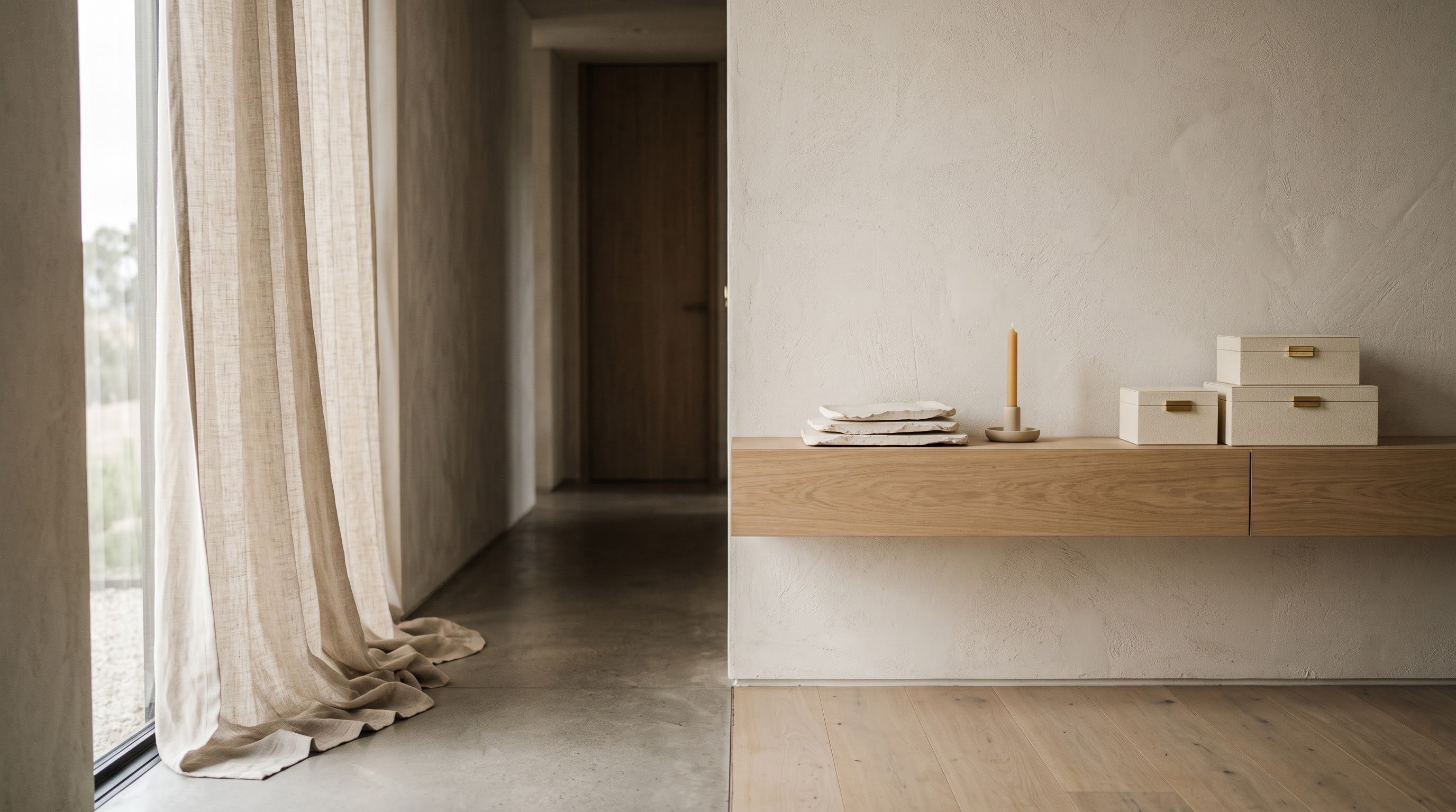 A quiet corridor console